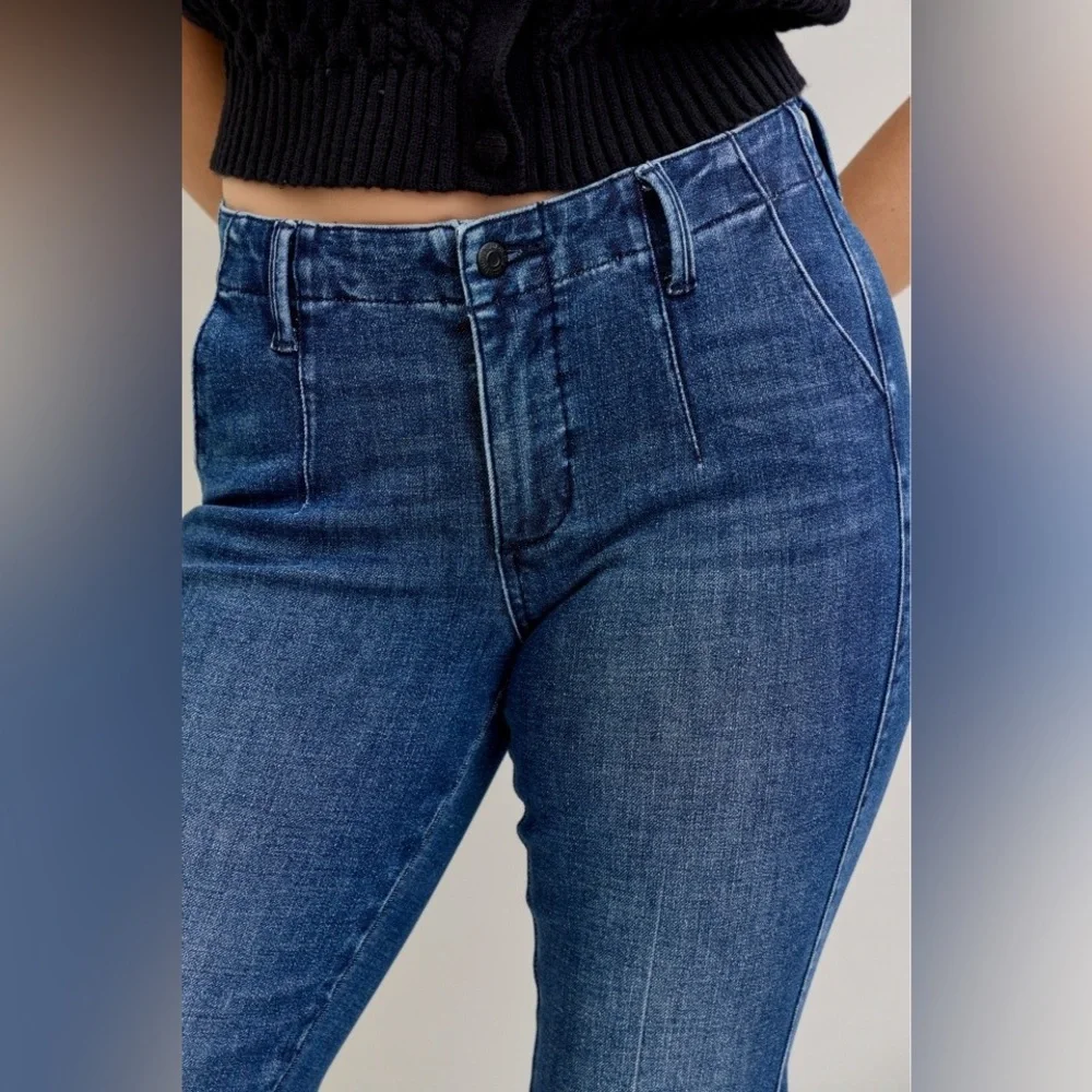 FEW LEFT! Judy Blue Full Size Mid Rise Bootcut Jeans with Welt Pockets Plus Size - Picture 8 of 16
